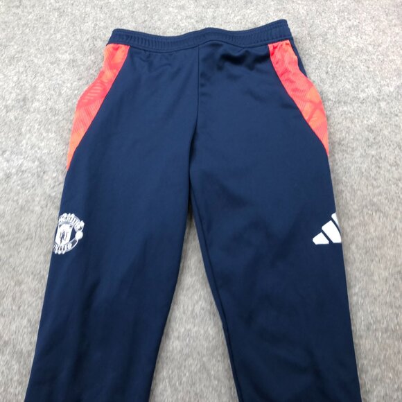 Manchester United Sweatpants Mens Small Blue Adidas Soccer Club - Picture 3 of 9